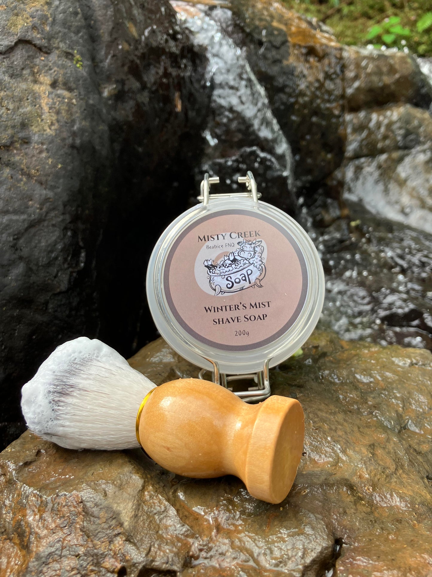 Winter’s Mist Traditional Wet Shaving Soap with Shave Brush