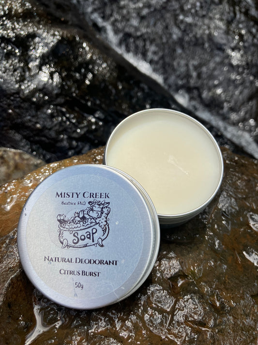 Yahuah's of Healing Natural Deodorant - Citrus Burst – All-natural, aluminum-free deodorant with a refreshing citrus scent, providing long-lasting freshness and odor protection.