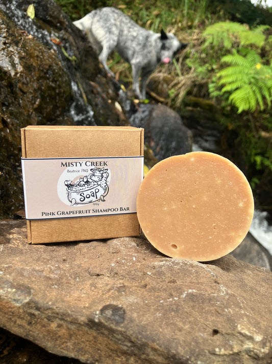 Yahuah's of Healing Pink Grapefruit Shampoo Bar – All-natural, eco-friendly shampoo bar with a refreshing pink grapefruit scent, designed to cleanse and nourish hair while promoting a healthy scalp.